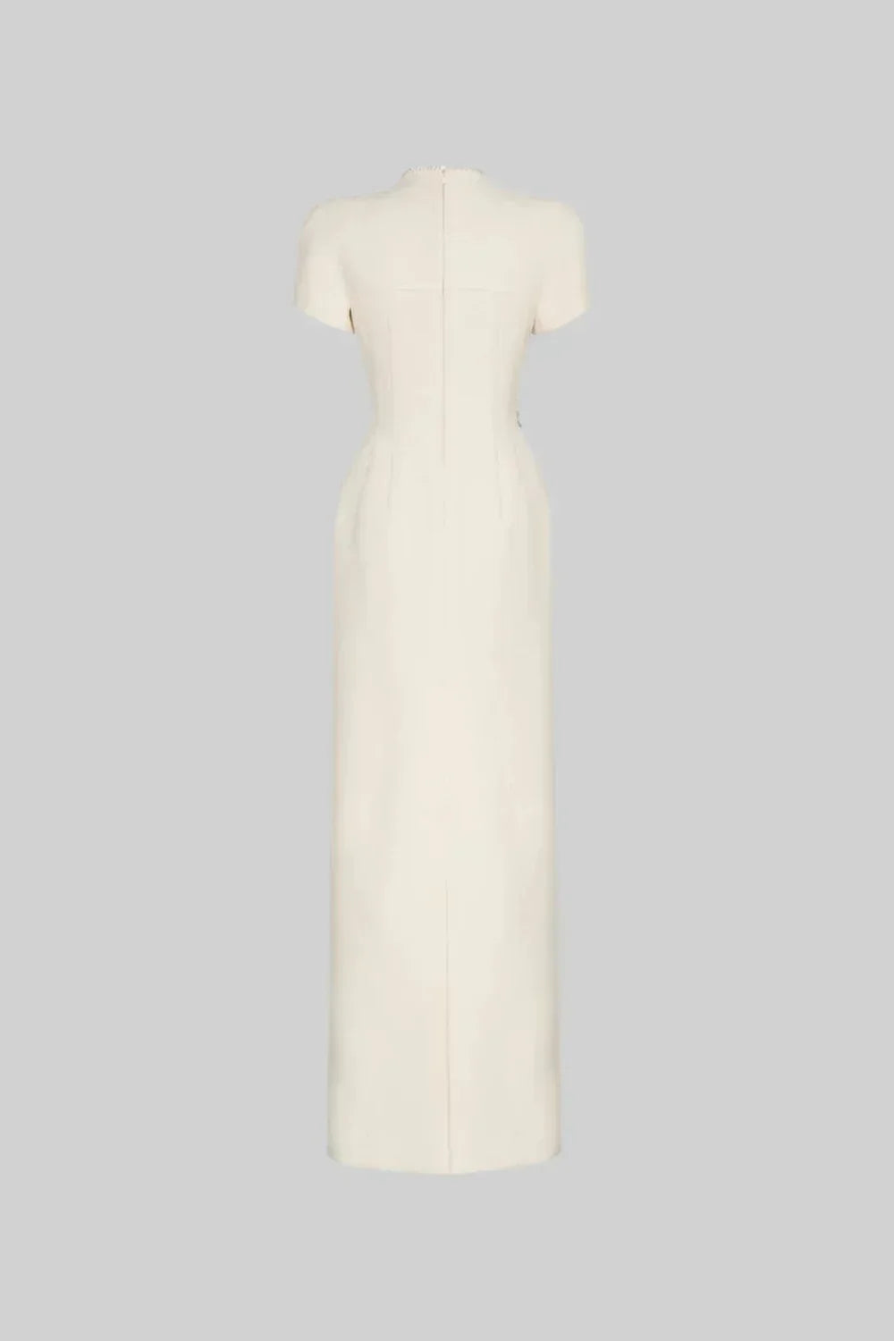 Natália | Vestido Midi em Alfaiataria Lápis com Pedraria Bordada à Mão
